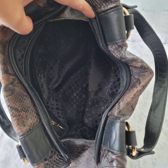 PACO RABANNE Snake Print Leather Top Handle Bag - Picture 12 of 13